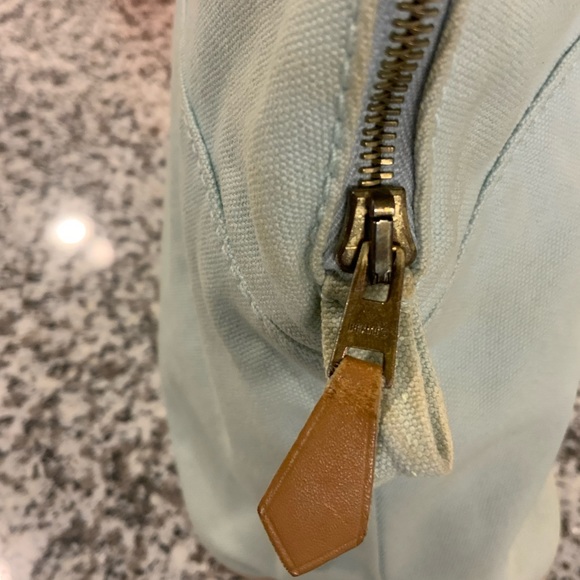 HERMES Mint Green Bolide Cotton Canvas Travel Zip Pouch - Picture 10 of 16